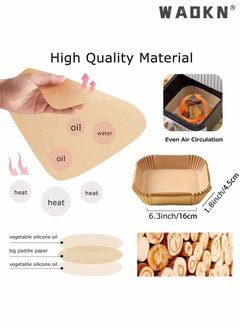 100Pcs Air Fryer Disposable Paper Liner Air Fryer Liners Square Baking Paper for Air Fryer Water-proof Parchment Paper for Baking Roasting Microwave 6.3 inch/16cm Square Food Grade Parchment Paper - pzsku/ZA682406D07C33351AF48Z/45/_/1712042214/6ac64770-ec53-46cd-bf53-f96c106c59f1