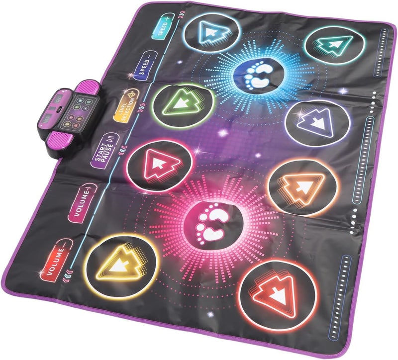 RiToEasysports Interactive Dance Mat for Kids, 2 Player Electronic Dance Pad with Music & Game Modes for Siblings or Friends - Image 1