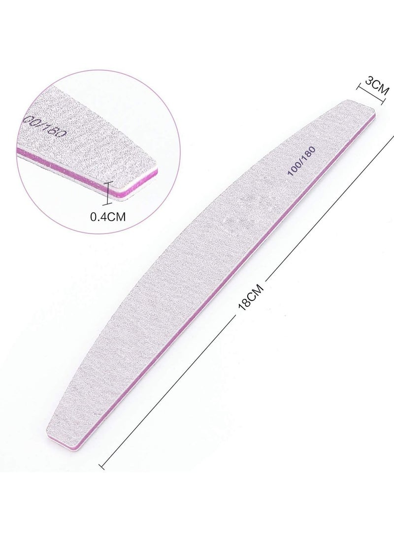 Manvik Manvik Nail File 10 PCS Professional Nail Files Double Sided Emery Board (100/180 Grit) Nail Styling Tools Pet Grooming Tools for Home and Salon Use  - Image 2