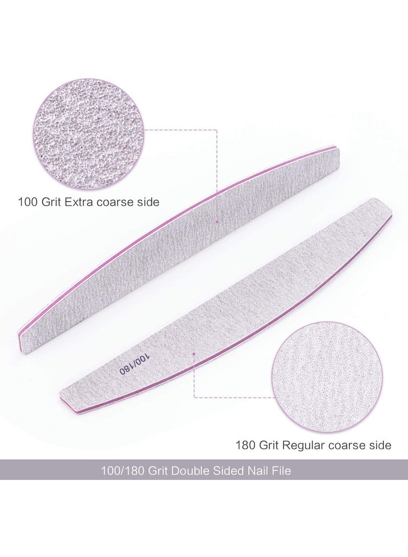 Manvik Professional Nail Filer 10 PCS Set | Double Sided Emery Board (100/180 Grit) Nail Styling Tools for Home and Salon Use - Image 4