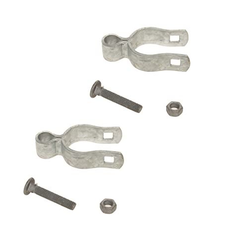 Dailydanny 2 Pack Chain Link Fence Frame Gate Post Female Hinge with Bolts and Nuts (1-5/8 Inch) - Image 2