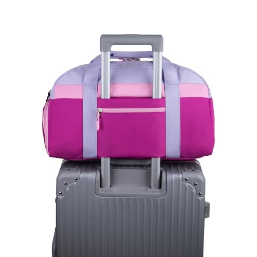 HawLander Kids Duffle Bag for Boys or Girls, Fit School Practice, or Overnight Travel (Purple) - Image 4