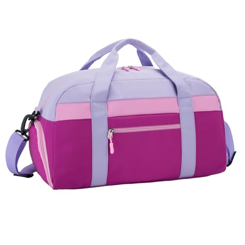 HawLander Kids Duffle Bag for Boys or Girls, Fit School Practice, or Overnight Travel (Purple) - Image 1