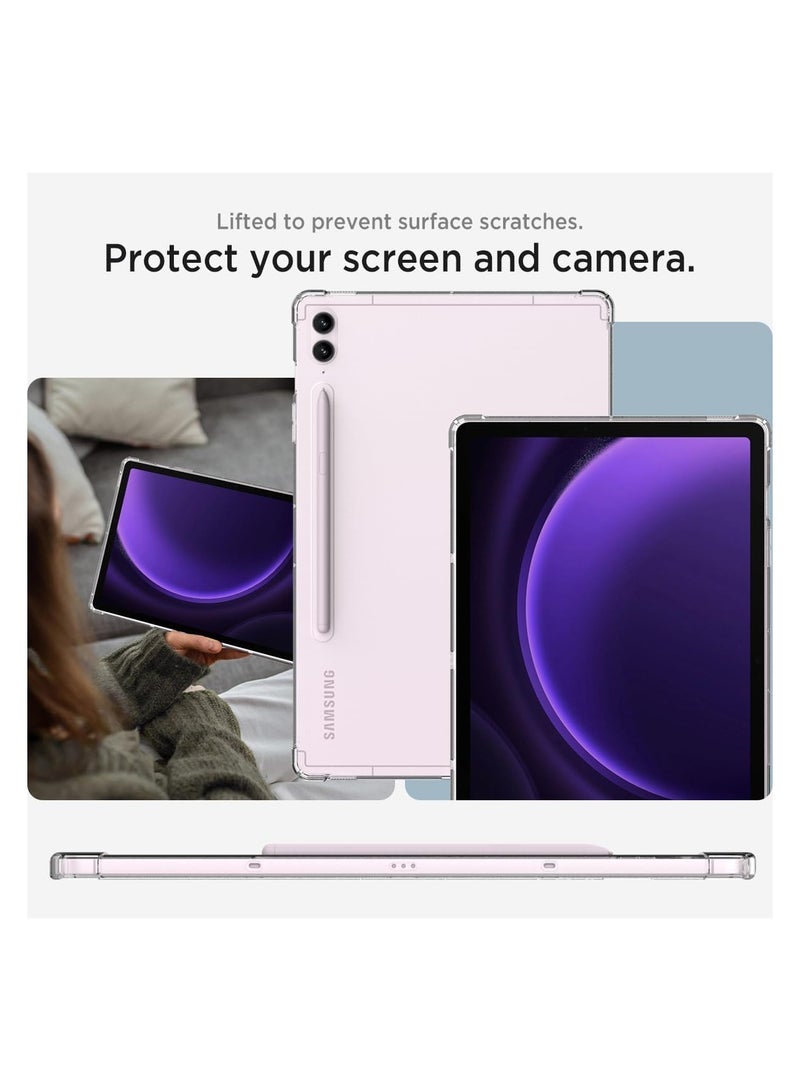 جراب متوافق مع جهاز Samsung Galaxy Tab Tab S9+ Plus/Galaxy Tab S9 FE+ Plus اللوحي مقاس 12.4 بوصة 2023، جراب شفاف ناعم من مادة TPU مقاوم للصدمات وخفيف الوزن ومضاد للخدش  - Image 4