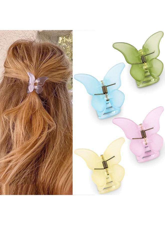 Canitor Small Butterfly Hair Clips Claw Clips 1.9" Mini Clips for Girls (Style-04) - Image 1