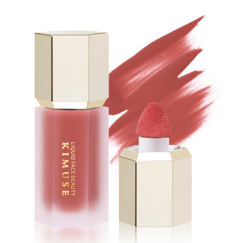 KIMUSE Liquid Blush, Long-Wearing Pigmented Soft Cream Face Blush, Waterproof, Smudge Proof, Dewy Finish - Image 1