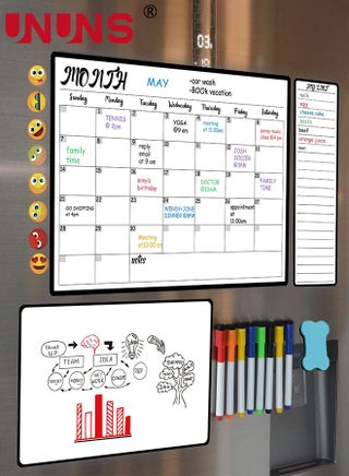 12-Piece Magnetic Weekly Monthly Planner Calendar Board Set,Reusable Monthly Calendar With Neon Bright Liquid Chalk Markers - pzsku/ZA682734036403FB13886Z/45/_/1697536499/b045cbc6-539c-4943-8a51-d0aea0025e33