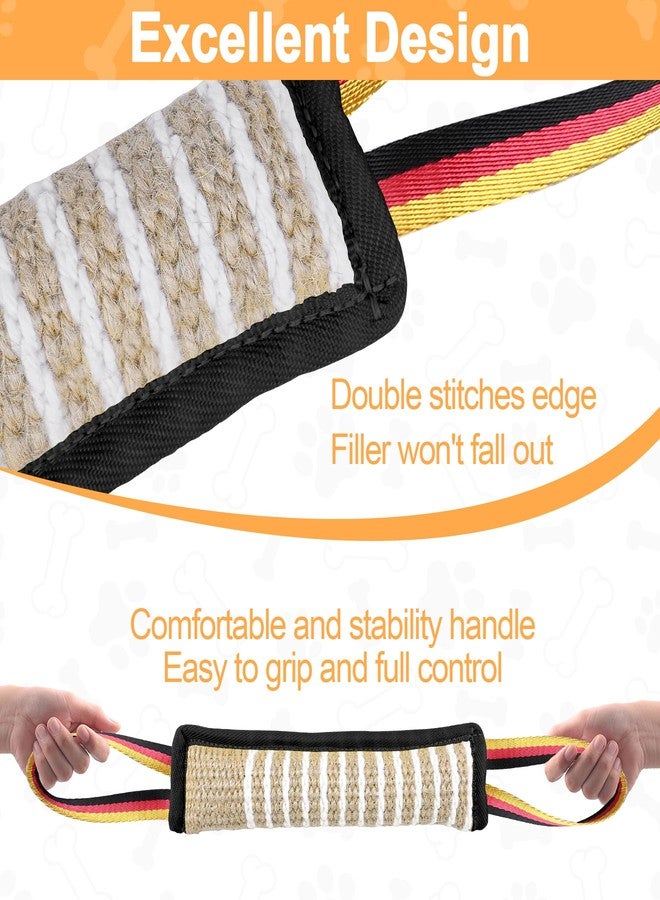 ToLanbbt Dog Tug Toy Dog Bite Jute Pillow Pull Toy with 2 Strong Handles Perfect for Tug of War, Puppy Interactive Play, Tear Resistant Bite Training Toys for Small Medium Large Dogs (Black Flag) - Image 4