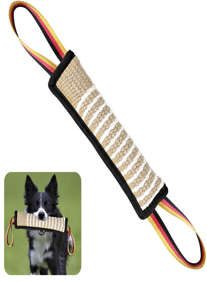 ToLanbbt Dog Tug Toy Dog Bite Jute Pillow Pull Toy with 2 Strong Handles Perfect for Tug of War, Puppy Interactive Play, Tear Resistant Bite Training Toys for Small Medium Large Dogs (Black Flag) - Image 1