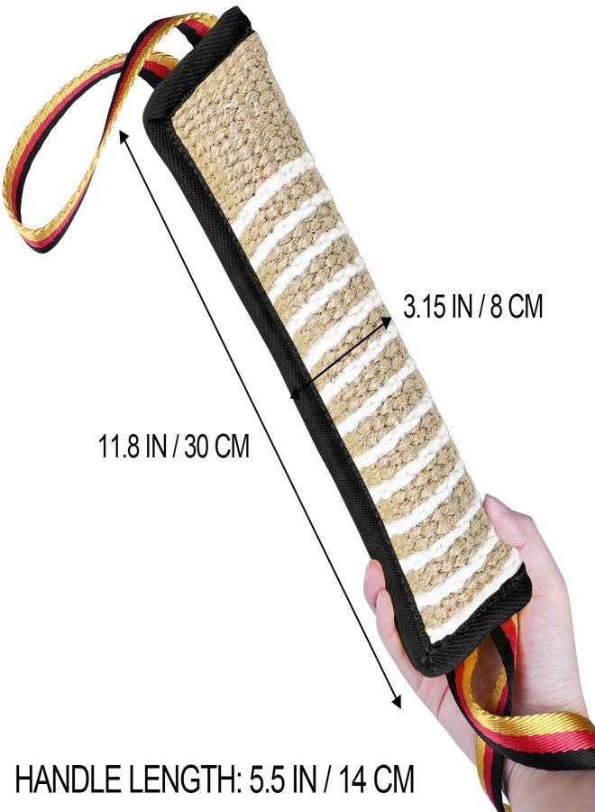 ToLanbbt Dog Tug Toy Dog Bite Jute Pillow Pull Toy with 2 Strong Handles Perfect for Tug of War, Puppy Interactive Play, Tear Resistant Bite Training Toys for Small Medium Large Dogs (Black Flag) - Image 2