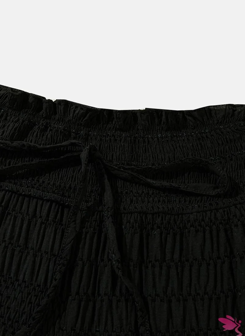 يونيكي Black Plain Casual Trouser