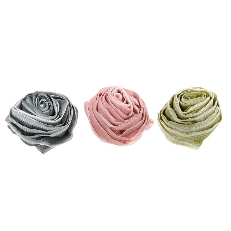 Large Mesh Bath Ball Exfoliating Scrubber Body Cleansing Bubble Foam 3 Pack Random Color - Image 2