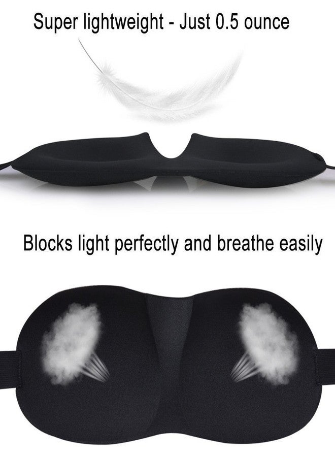 B-LADY Fabric Updated 3D Sleep Mask,Blackout Eye Cover Eye Mask Eyeshade,Comfortable & Soft Blinder,Adjustable Strap For Sleeping,Travel,Shift Work,Naps,Night Blindfold For Men And Women(Black) - Image 4