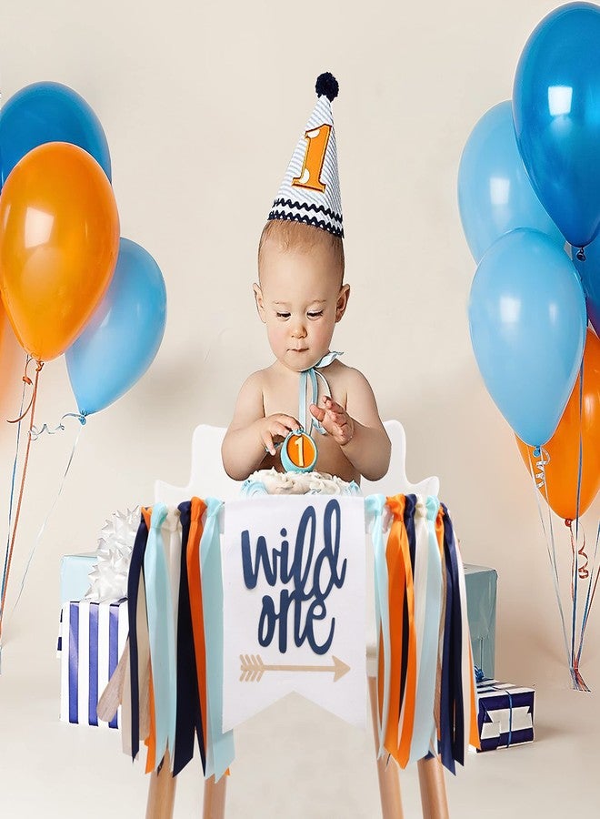 WAWOO Wild One Banner for 1st Birthday - Highchair Banner for First Birthday Theme Decoration,Highchair Banner for Boy or Girl, Photo Booth Props (Wild One Blue High Chair Banner) - Image 4