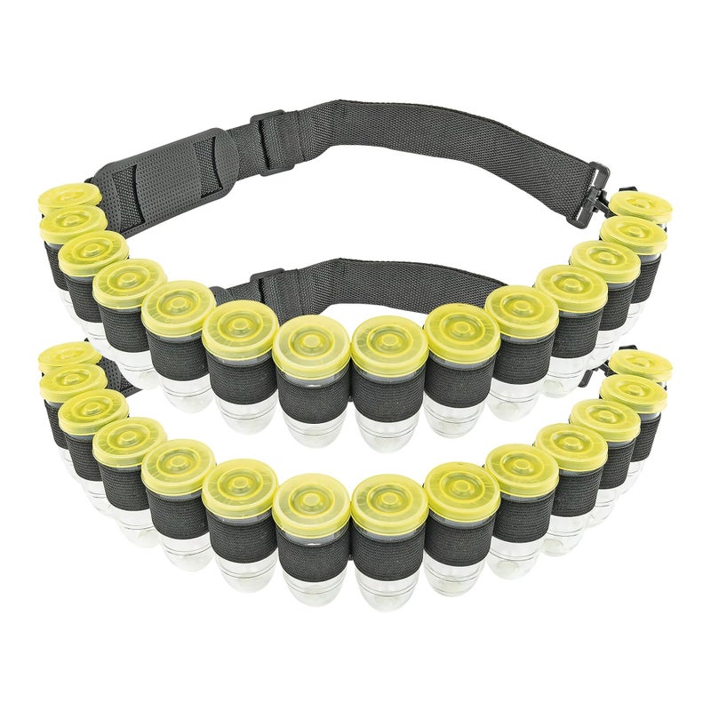 Fairly Odd Novelties Shot Glass Ammo Belt  Military Style 28 BulletShaped Shot Glasses  Adjustable Nylon Belt  Ideal for Parties  Gag Gifts