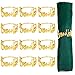 Whaline 12Pcs Metal Bismillah Napkin Rings Gold Eid Ramadan Metallic Napkin Holder Wedding Alphabet Dinner Napkin - Image 2