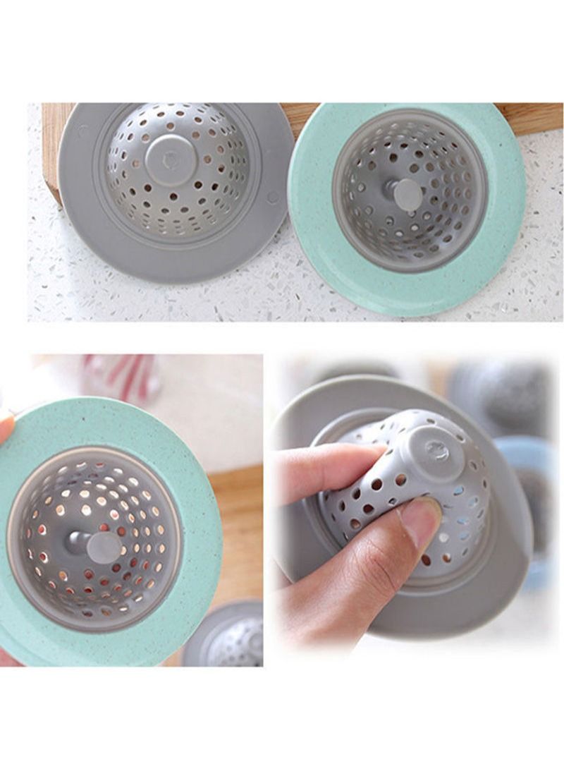 Sink Sewer Anti-Clogging Filter Green/Silver 11.5x11.5cm  - Image 2