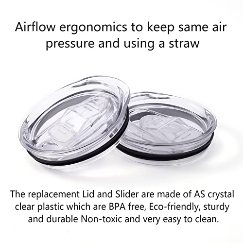 Engorgio 20oz Skinny Tumbler Replacement Lids 3 Pack,2.75in Cup Mouth Compatible with YETI Rambler and More Tumbler Cups，Spill Proof Splash Resistant Silicone Sliding Covers. - Image 4