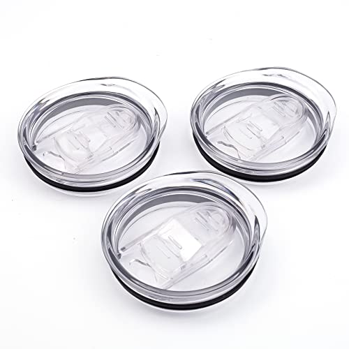 Engorgio 20oz Skinny Tumbler Replacement Lids 3 Pack,2.75in Cup Mouth Compatible with YETI Rambler and More Tumbler Cups，Spill Proof Splash Resistant Silicone Sliding Covers. - Image 1