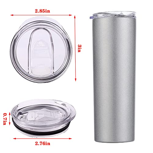 Engorgio 20oz Skinny Tumbler Replacement Lids 3 Pack,2.75in Cup Mouth Compatible with YETI Rambler and More Tumbler Cups，Spill Proof Splash Resistant Silicone Sliding Covers. - Image 3