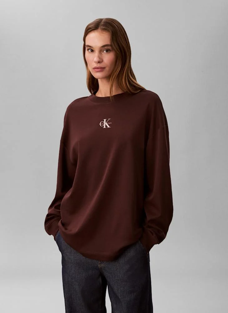 Calvin Klein Jeans Graphic Oversized Pullover Sweatshirt