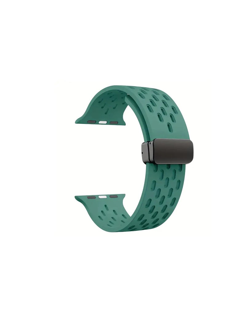 Magnetic Bands for Apple Watch Ultra/Ultra 2 Band 49mm 45mm 44mm 42mm Soft Sport Silicone Strap for iwatch Series 9/8/7/6/5/4/3/2/1/SE2/SE