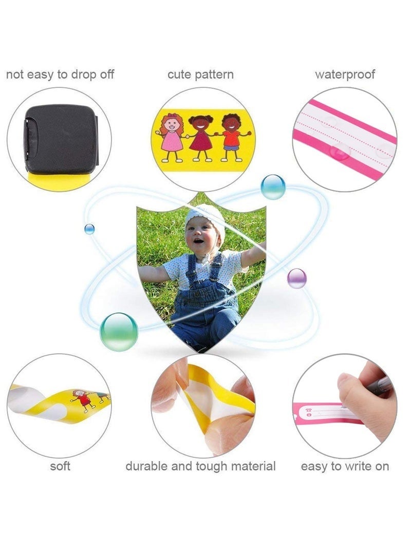 12pcs Kids Wristband Anti-Lost Reusable&Waterproof Safety Bracelets Kids Anti-Lost Child Travel Bands Wrist band for Children Field Trip&Outdoor Activity - Image 4