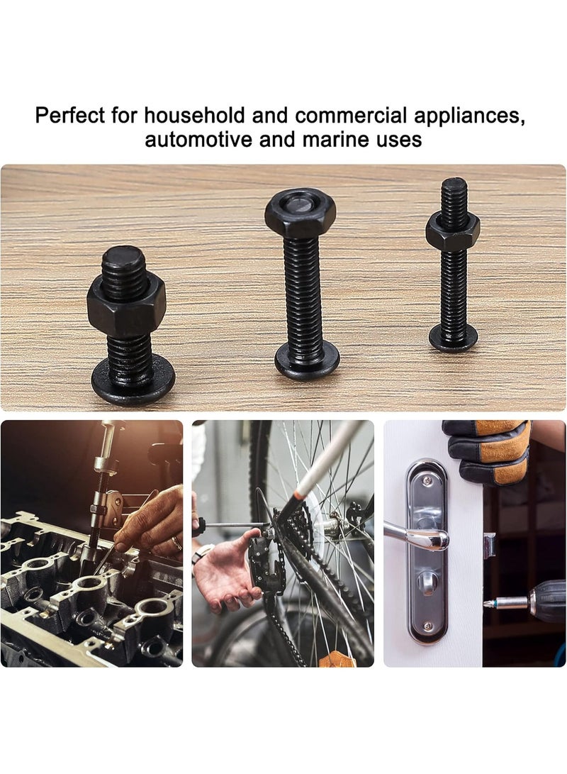 500 Pcs Nuts and Bolts Assorted Set, Black Hex Socket Head Cap Screws Kit, M3/M4/M5 Thread Fastener Machine Hex Bolts Assortment With Box - Image 4