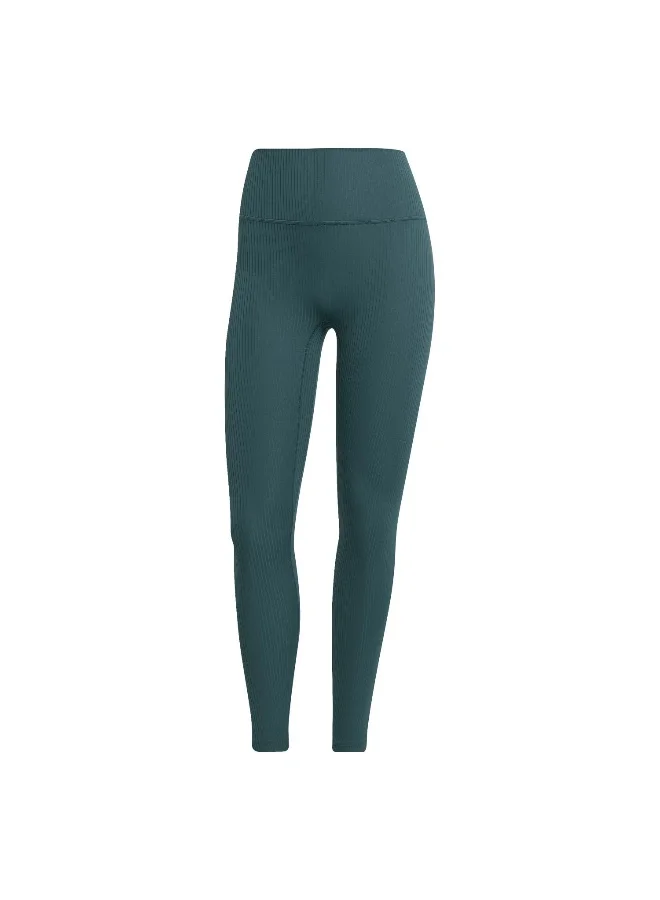 adidas Adidas All Me Rib L Green Tights (7/8) Tights For Women