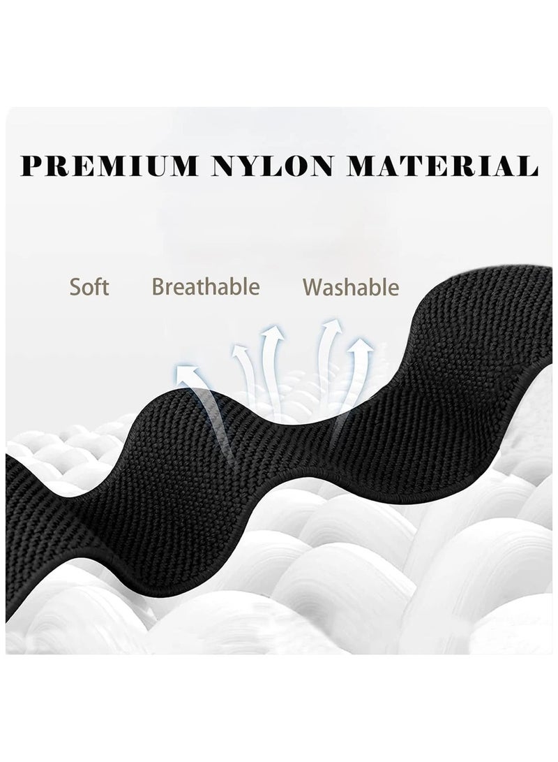 CoomBe Strap for Samsung Galaxy Watch Ultra 47mm, Elastic Nylon Sport Loop Wrist Bracelet Black - Image 3