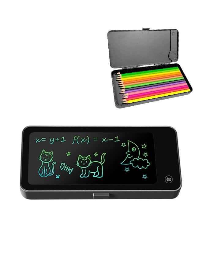 Multi-Function LCD Writing Board with Pencil Case, Reusable Writing Tablet Drawing Pads With Professional Writing Pen, Reading Writing With One-Touch Clear, Drop-Resistant - Image 1