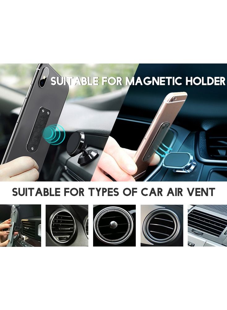 Magnetic Phone Grip And Stand Holder for Apple and Samsung Devices Yellow Leather - Image 2