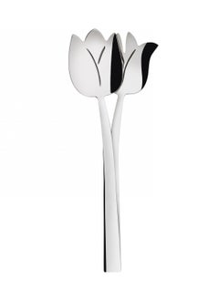 Bugatti TULIPANO 2-PIECES SALAD SET IN GIFT-BOX COLOUR STEEL - FINISH SHINING 