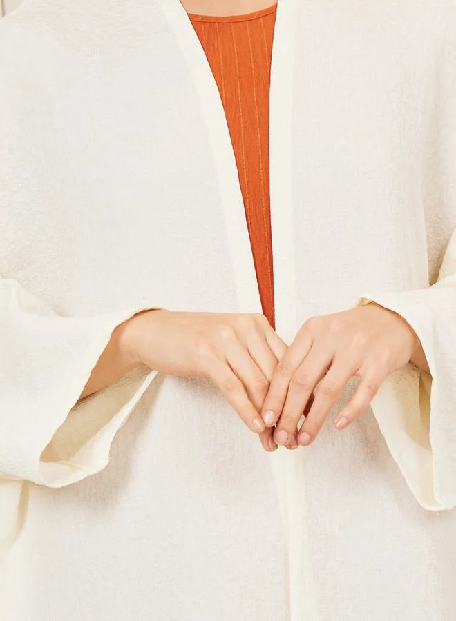 ستايلي Oversized Textured Maxi Length Kimono