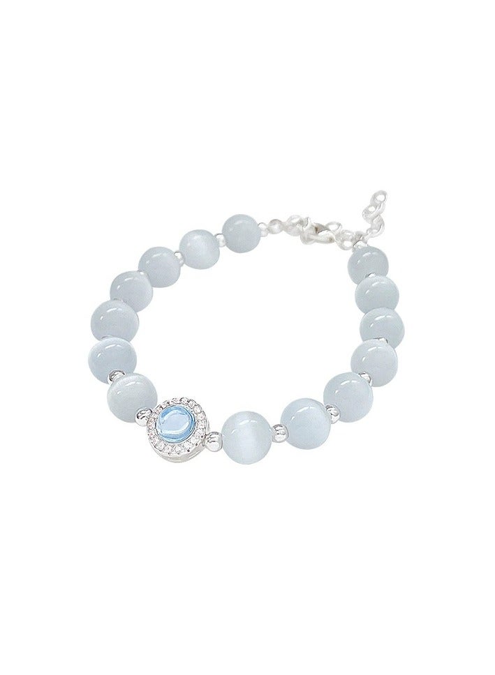 Goolsky Elegant Cat’s Eye Beaded Bracelet for Women – Small Luxury Handmade Jewelry, Trendy Versatile Wristband  - Image 3