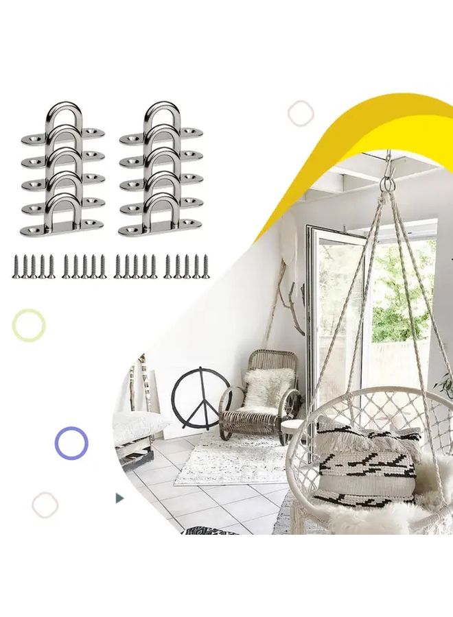 20 Packs 304 Stainless Steel Ceiling Hook Rings Heavy Duty Wall Mount Hanging Hardware - Image 3