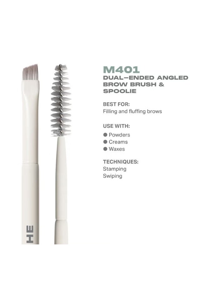 Morphe M401 Dual-Ended Angled Brow Brush & Spoolie - Image 3