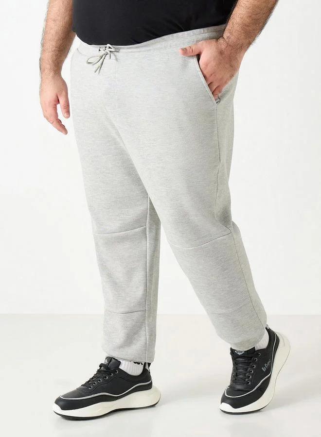 Splash FAV Plus Size Panelled Joggers with Pockets and Drawstring Closure