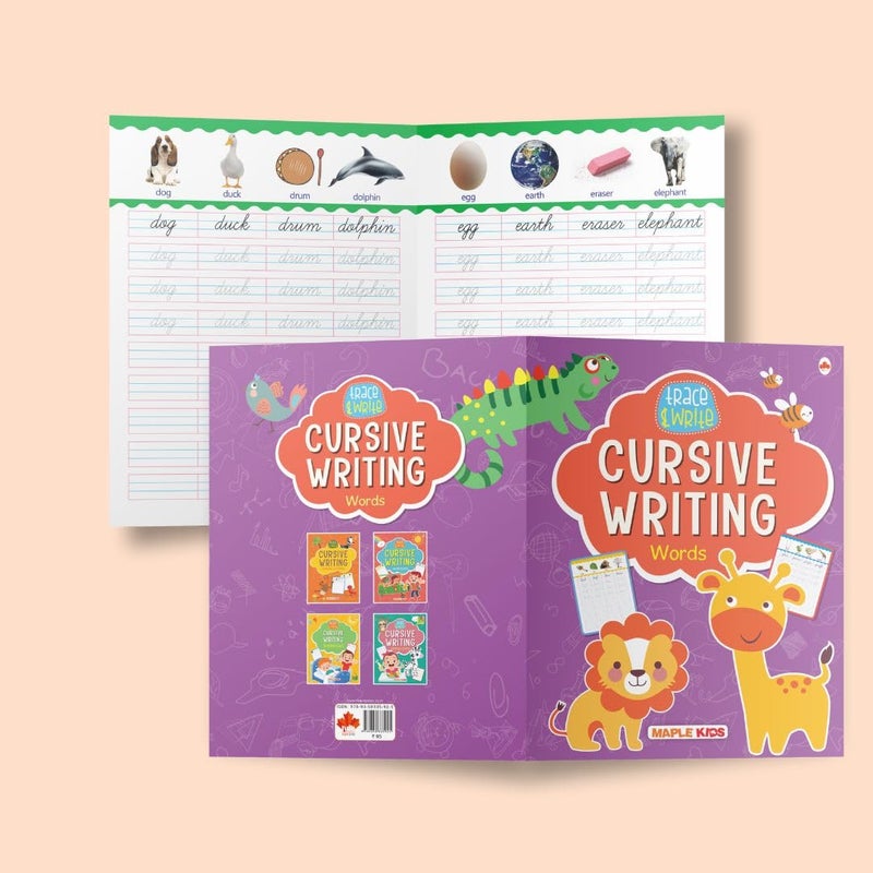 Cursive Writing Books (Set of 5 Books) (Handwriting Practice Books) - Small Letters, Capital Letters, Joining Letters, Sentences, Words for Age 3-7: ... Letters, Joing Letters, Sentences, Words - Image 2