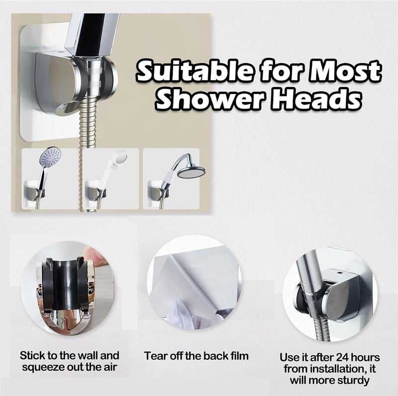 ToolHouse Handheld Shower Holder, Wall Mounted Shower Head Holder, Adjustable Shower Mounting Brackets, No Drilling Required, Suitable for  Bathroom - Image 5