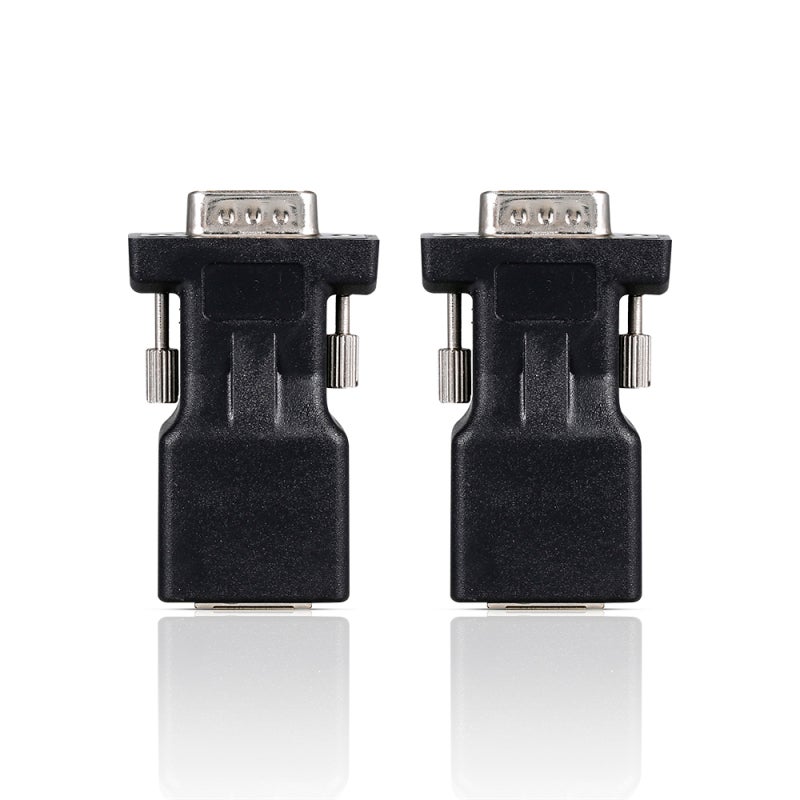 VGA To RJ45 Adapter: Black Plug And Play Converter With Nickel-Plated Interfaces - 20M Signal Extension High-Quality ABS Jack Adapter For Computer Monitor Projector TV - Image 2