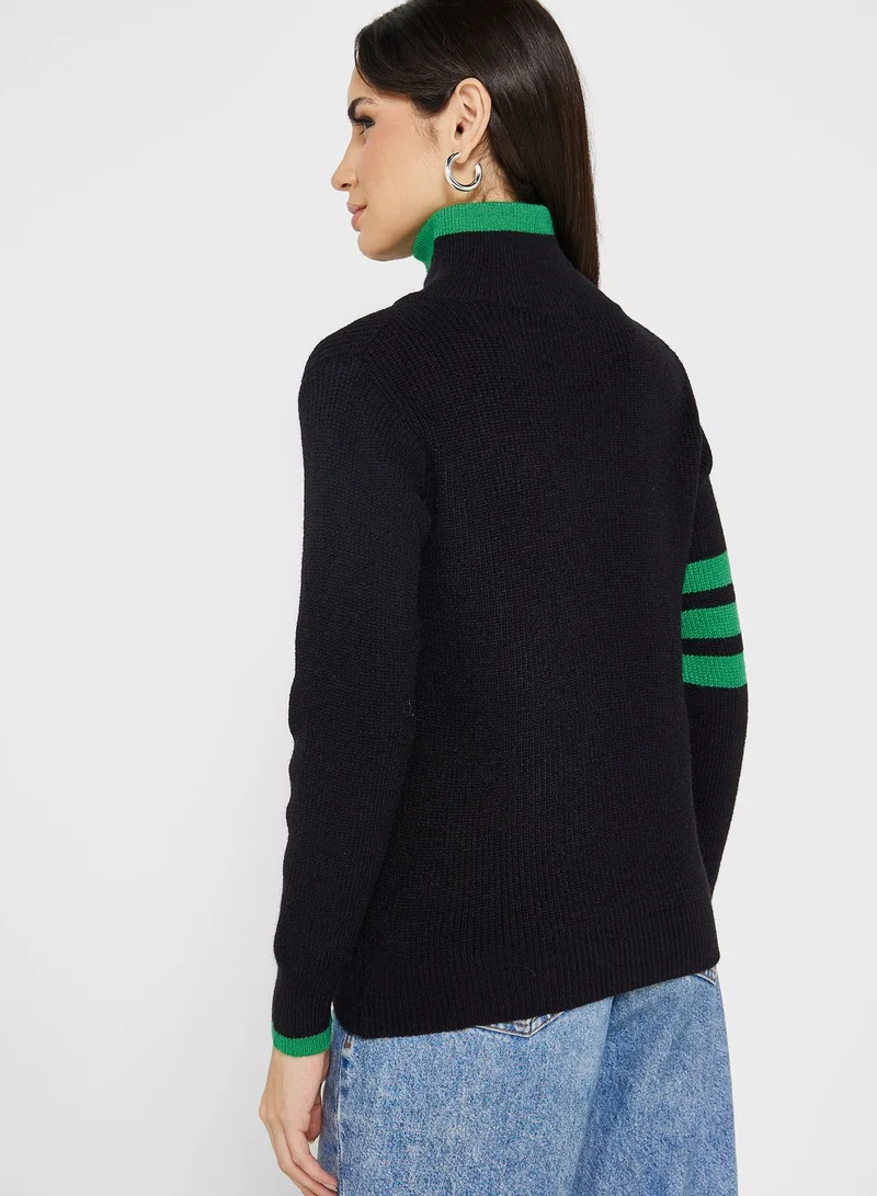 Ginger Cardigan With Contrast Trims