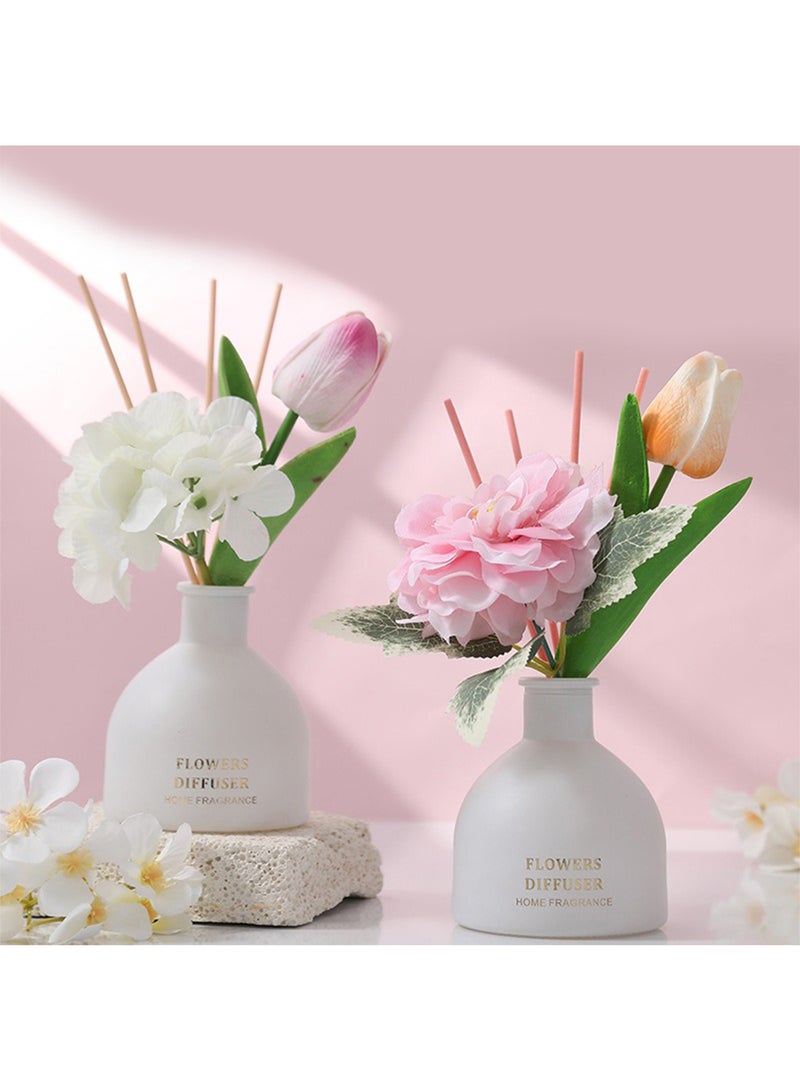 Reed Diffuser, Luxurious Scented Oil Diffuser, Artificial Flowers Home Perfume for Home Office Décor, 150ml (Tulip) - Image 3