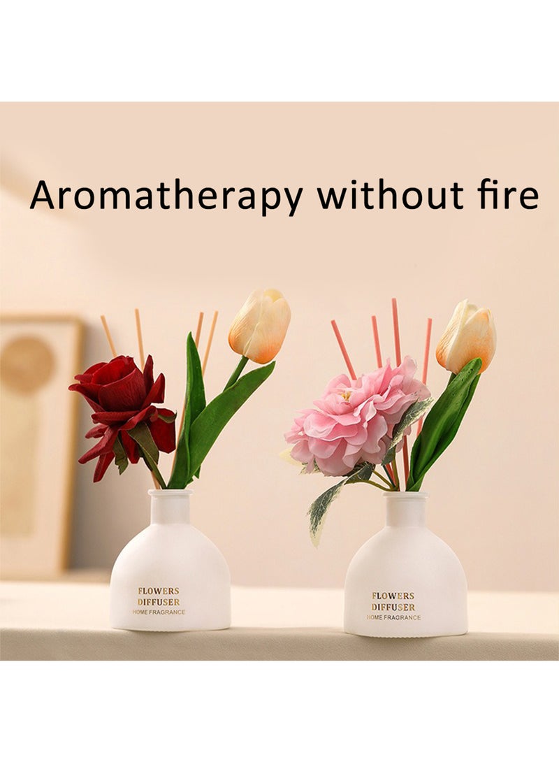 Reed Diffuser, Luxurious Scented Oil Diffuser, Artificial Flowers Home Perfume for Home Office Décor, 150ml (Tulip) - Image 4