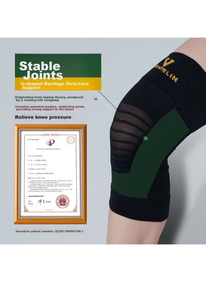 Kowa Imported Knee Support For Men And Women, Sports Running Knee Protector, Black, Single Pack, Size M - Image 1