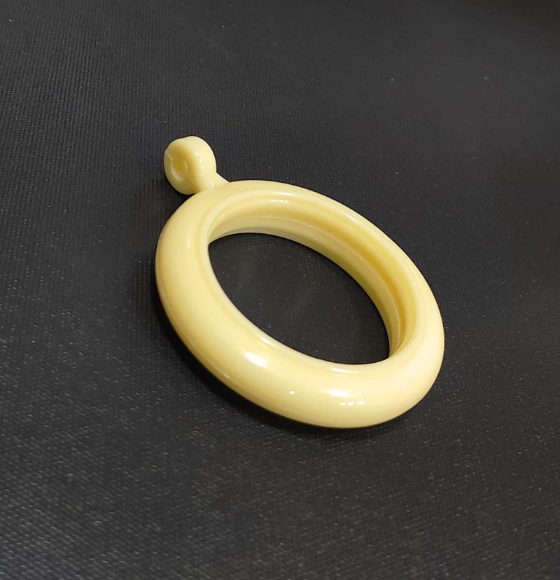 FAPBADRI Heavy Quality Plastic Curtain Rings, Standard Size for Any 1 inch Curtain Rod/Pipe, Provision to Insert a Hook at The end of The Ring, Colour Ivory, 50 Pieces - Image 5