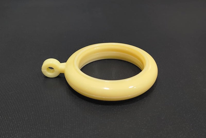 FAPBADRI Heavy Quality Plastic Curtain Rings, Standard Size for Any 1 inch Curtain Rod/Pipe, Provision to Insert a Hook at The end of The Ring, Colour Ivory, 50 Pieces - Image 4