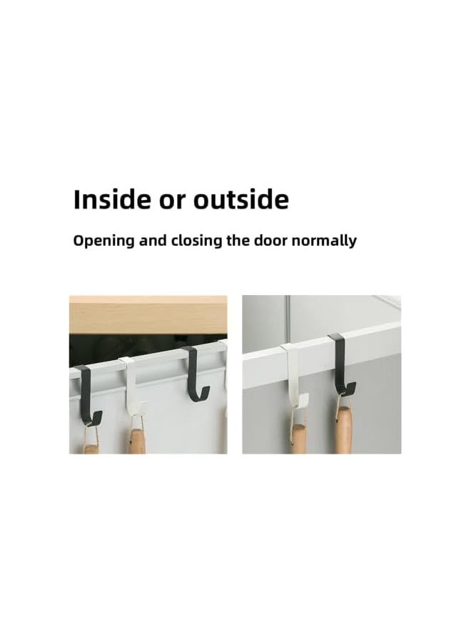 S-TOP Over The Door Cabenit Drawer Hooks, J-Shape No Drill Carbon Steel Metal Heavy Duty - Image 3