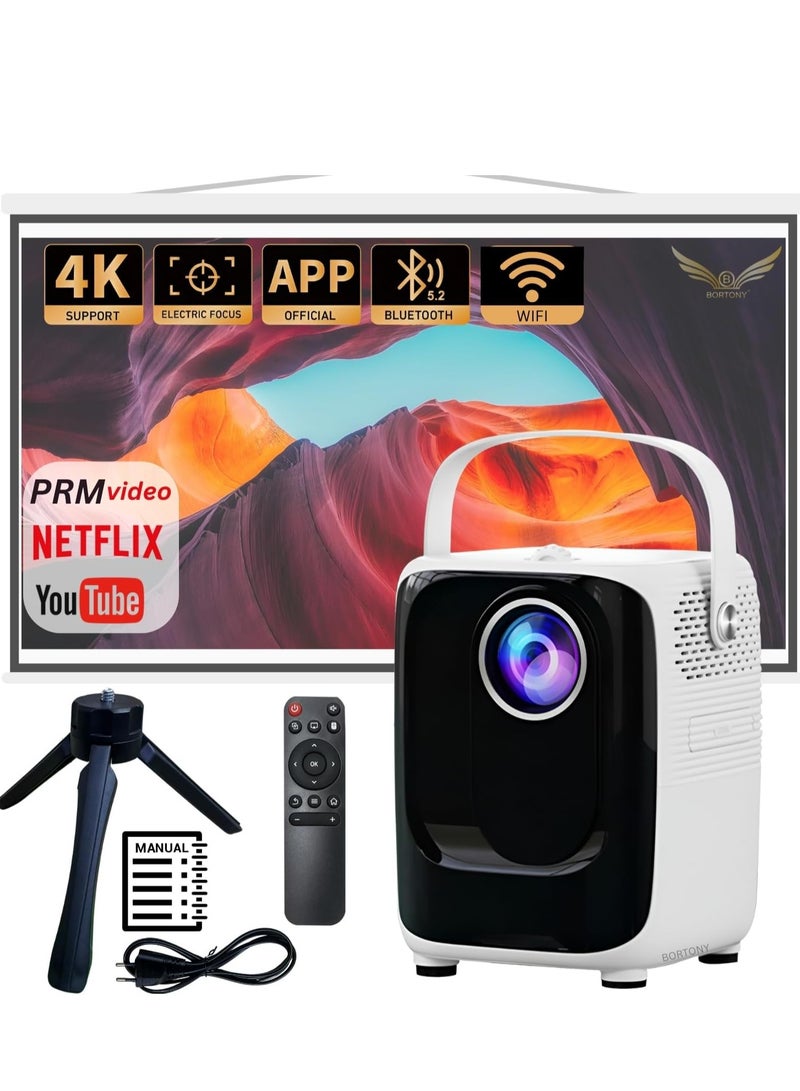 ELTRAZONE S10 Mini Projector: High-Brightness 8000 Lumens, 1920x1080P, Bluetooth, and WiFi Enabled - Image 1