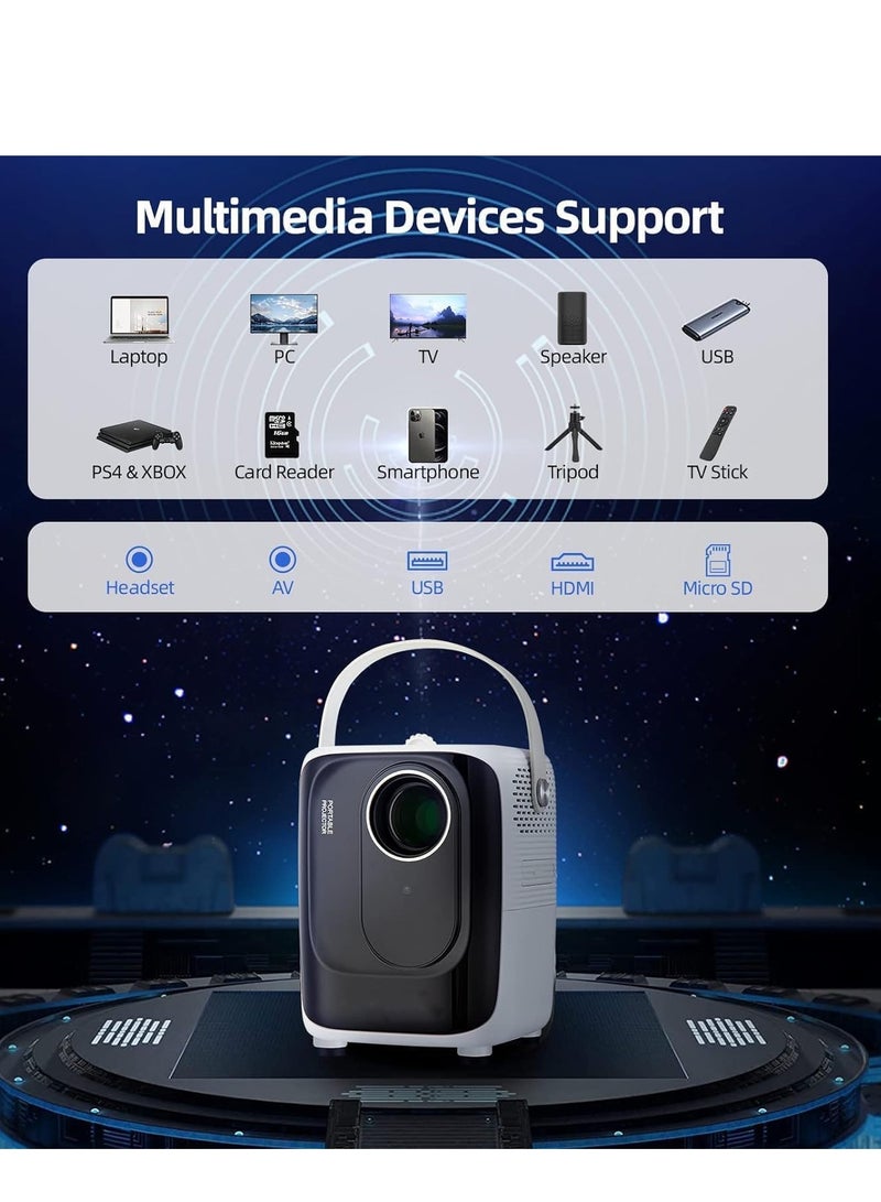 ELTRAZONE S10 Mini Projector: High-Brightness 8000 Lumens, 1920x1080P, Bluetooth, and WiFi Enabled - Image 5